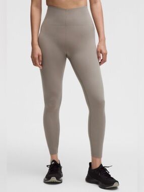 Lululemon Glow Up SHR 25” tight leggings NEW with tags warm ash grey